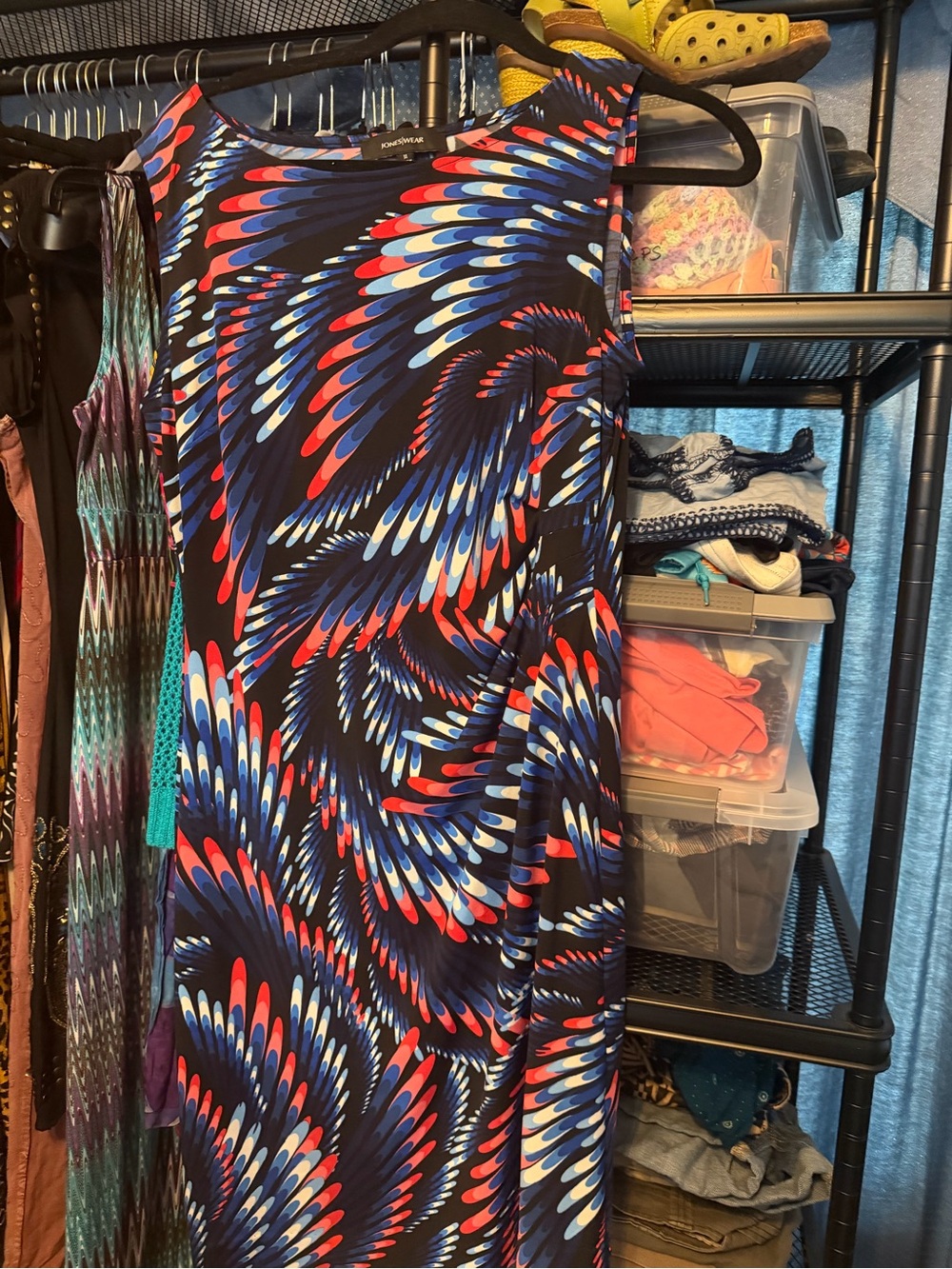 Bold Abstract Print Sleeveless Skirt - Multi